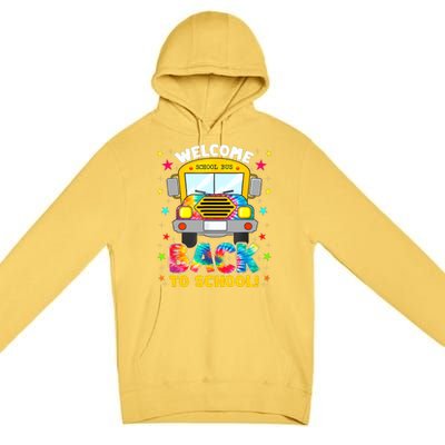 Welcome Back To School Funny Outfit School Bus Driver Premium Pullover Hoodie