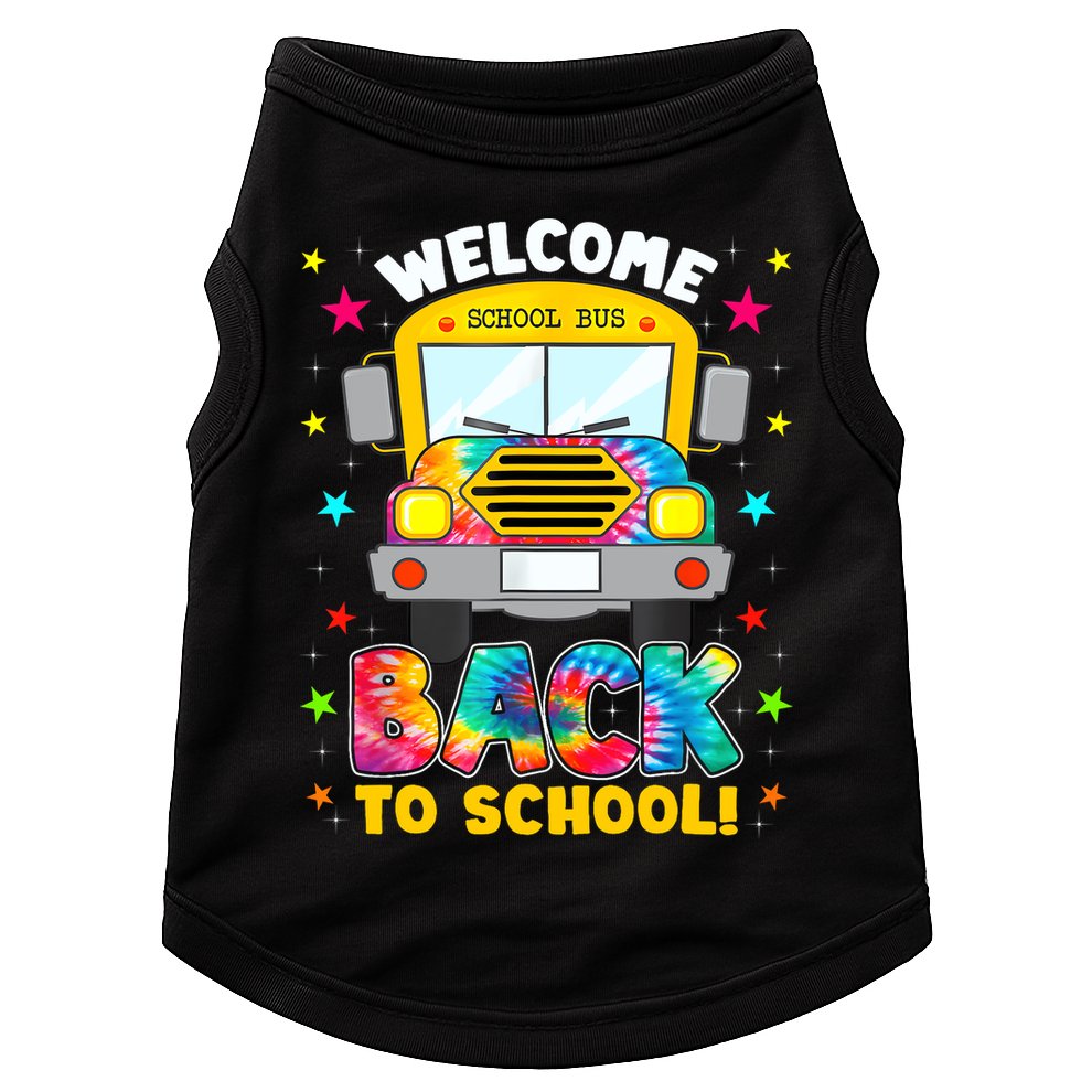 Welcome Back To School Funny Outfit School Bus Driver Doggie Tank
