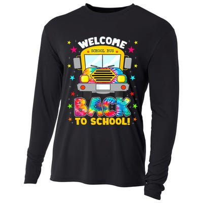 Welcome Back To School Funny Outfit School Bus Driver Cooling Performance Long Sleeve Crew
