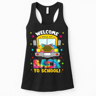 Welcome Back To School Funny Outfit School Bus Driver Womens Tank Top