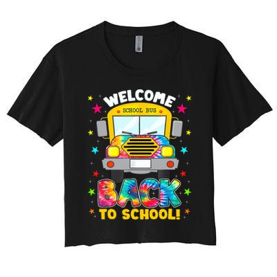 Welcome Back To School Funny Outfit School Bus Driver Crop Top