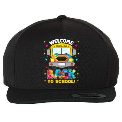 Welcome Back To School Funny Outfit School Bus Driver Wool Snapback Cap