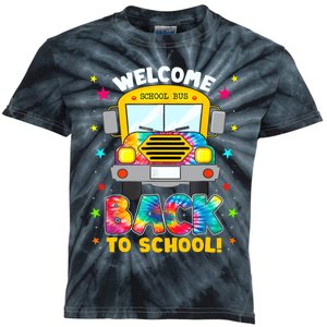 Welcome Back To School Funny Outfit School Bus Driver Kids Tie-Dye T-Shirt