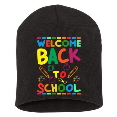 Welcome Back To School Short Acrylic Beanie