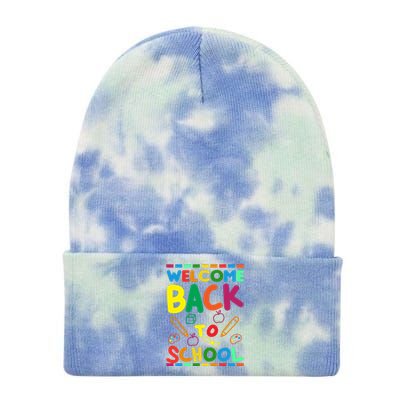 Welcome Back To School Tie Dye 12in Knit Beanie