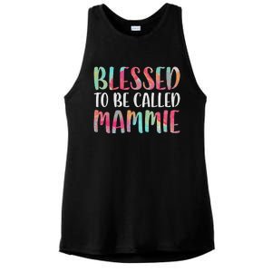 Womens Blessed To Be Called Mammie Mother's Day Ladies PosiCharge Tri-Blend Wicking Tank