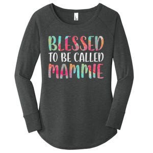 Womens Blessed To Be Called Mammie Mother's Day Women's Perfect Tri Tunic Long Sleeve Shirt