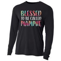 Womens Blessed To Be Called Mammie Mother's Day Cooling Performance Long Sleeve Crew