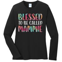 Womens Blessed To Be Called Mammie Mother's Day Ladies Long Sleeve Shirt