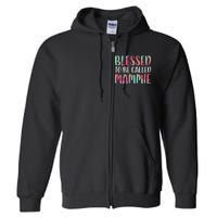 Womens Blessed To Be Called Mammie Mother's Day Full Zip Hoodie