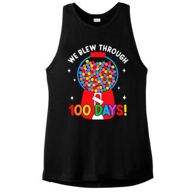 We Blew Through 100 Days Of School 100 Days Smarter Brighter Cool Gift Ladies PosiCharge Tri-Blend Wicking Tank