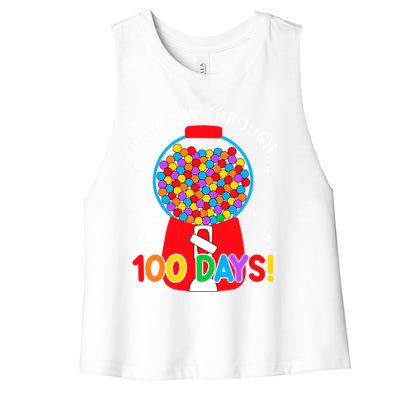 We Blew Through 100 Days Of School 100 Days Smarter Brighter Cool Gift Women's Racerback Cropped Tank