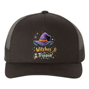 Witches Be Trippin Funny Witch Halloween Yupoong Adult 5-Panel Trucker Hat