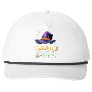 Witches Be Trippin Funny Witch Halloween Snapback Five-Panel Rope Hat