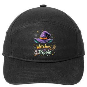 Witches Be Trippin Funny Witch Halloween 7-Panel Snapback Hat