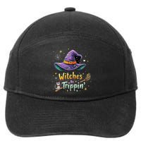 Witches Be Trippin Funny Witch Halloween 7-Panel Snapback Hat