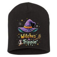 Witches Be Trippin Funny Witch Halloween Short Acrylic Beanie