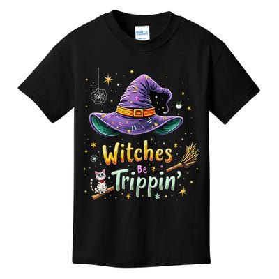 Witches Be Trippin Funny Witch Halloween Kids T-Shirt