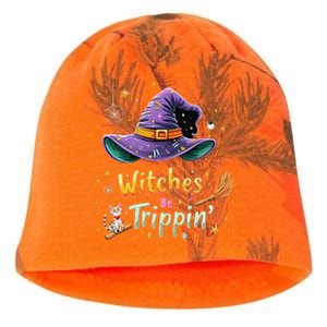 Witches Be Trippin Funny Witch Halloween Kati - Camo Knit Beanie