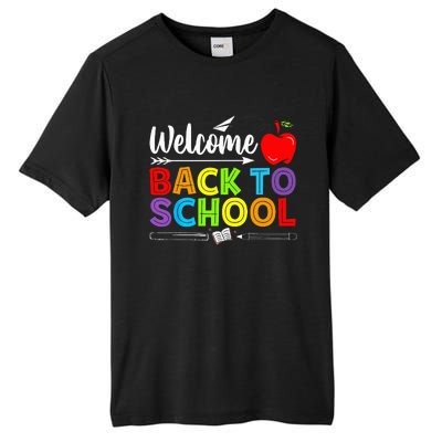 Welcome Back To School Funny Teacher Love Tall Fusion ChromaSoft Performance T-Shirt