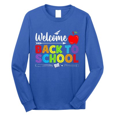 Welcome Back To School Funny Teacher Love Long Sleeve Shirt