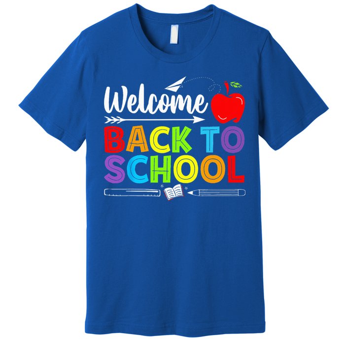 Welcome Back To School Funny Teacher Love Premium T-Shirt