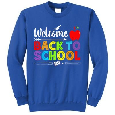 Welcome Back To School Funny Teacher Love Tall Sweatshirt