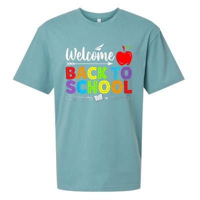 Welcome Back To School Funny Teacher Love Sueded Cloud Jersey T-Shirt