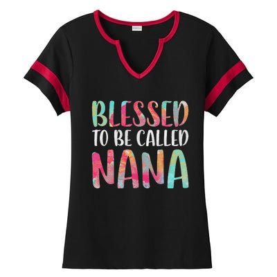 Womens Blessed To Be Called Nana Mother's Day Ladies Halftime Notch Neck Tee