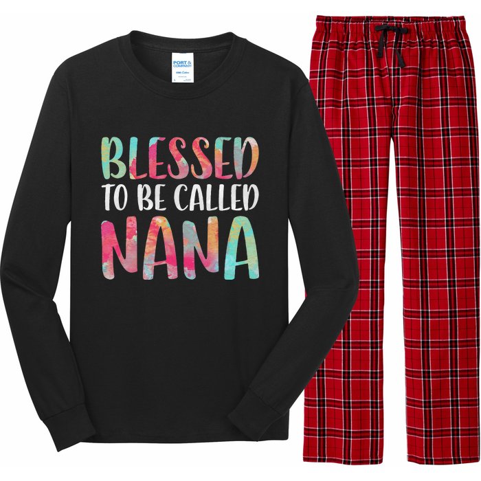 Womens Blessed To Be Called Nana Mother's Day Long Sleeve Pajama Set