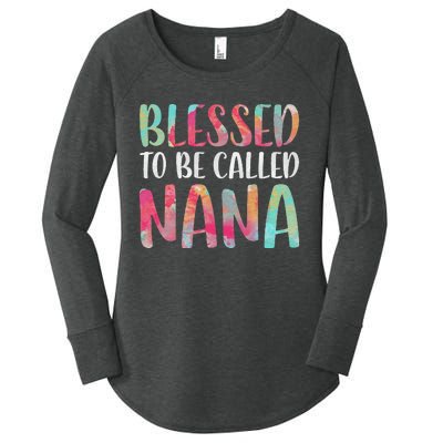 Womens Blessed To Be Called Nana Mother's Day Women's Perfect Tri Tunic Long Sleeve Shirt