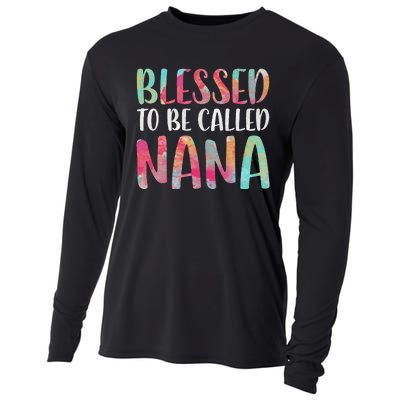 Womens Blessed To Be Called Nana Mother's Day Cooling Performance Long Sleeve Crew