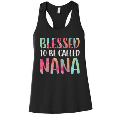 Womens Blessed To Be Called Nana Mother's Day Women's Racerback Tank