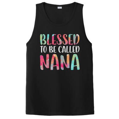 Womens Blessed To Be Called Nana Mother's Day PosiCharge Competitor Tank