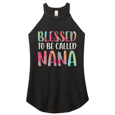 Womens Blessed To Be Called Nana Mother's Day Women's Perfect Tri Rocker Tank