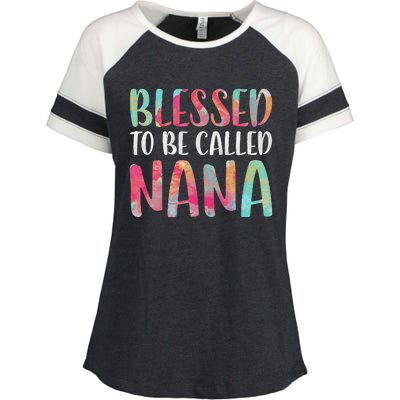 Womens Blessed To Be Called Nana Mother's Day Enza Ladies Jersey Colorblock Tee