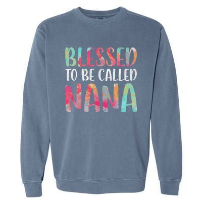 Womens Blessed To Be Called Nana Mother's Day Garment-Dyed Sweatshirt