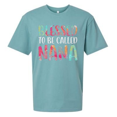 Womens Blessed To Be Called Nana Mother's Day Sueded Cloud Jersey T-Shirt