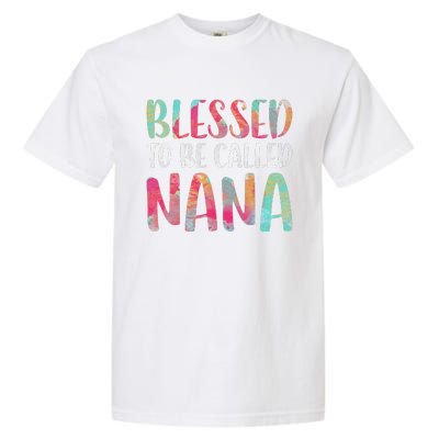 Womens Blessed To Be Called Nana Mother's Day Garment-Dyed Heavyweight T-Shirt