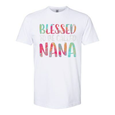 Womens Blessed To Be Called Nana Mother's Day Softstyle CVC T-Shirt