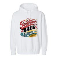 Welcome Back To School Graphic Garment-Dyed Fleece Hoodie