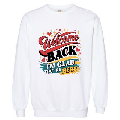 Welcome Back To School Graphic Garment-Dyed Sweatshirt