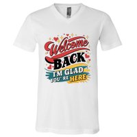 Welcome Back To School Graphic V-Neck T-Shirt