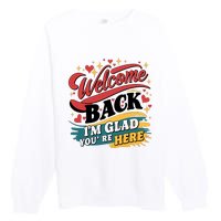 Welcome Back To School Graphic Premium Crewneck Sweatshirt