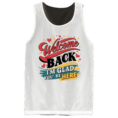 Welcome Back To School Graphic Mesh Reversible Basketball Jersey Tank