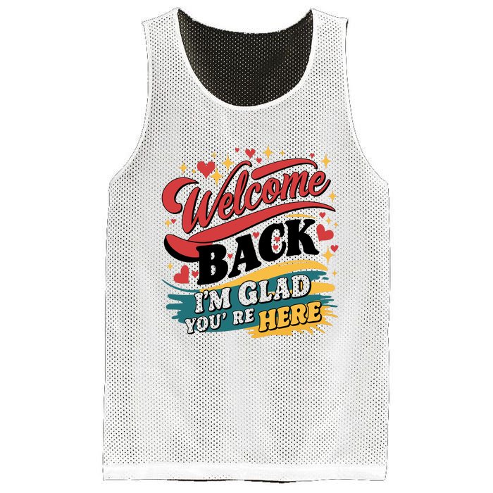 Welcome Back To School Graphic Mesh Reversible Basketball Jersey Tank