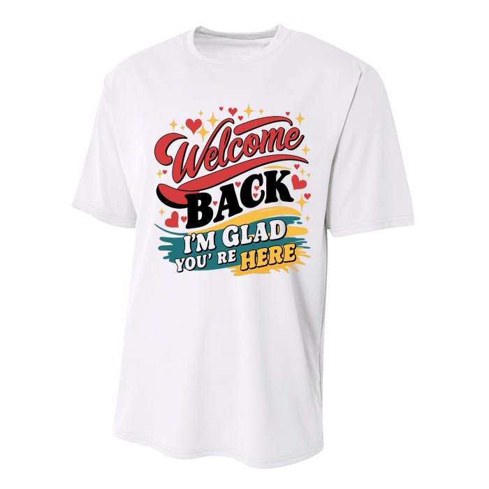 Welcome Back To School Graphic Performance Sprint T-Shirt