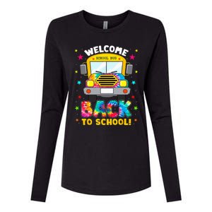 Welcome Back To School Funny Outfit School Bus Driver Womens Cotton Relaxed Long Sleeve T-Shirt