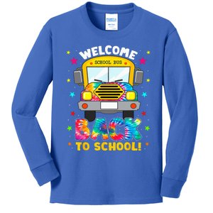 Welcome Back To School Funny Outfit School Bus Driver Kids Long Sleeve Shirt