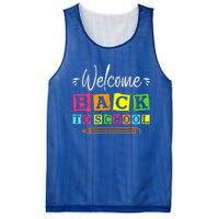 Welcome Back To School First Day Of School Teachers Students Mesh Reversible Basketball Jersey Tank